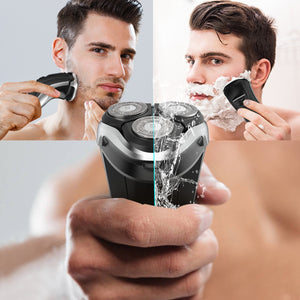 SweetLF Wet & Dry Waterproof Electric Shaver for men with Pop Up Trimmer Black
