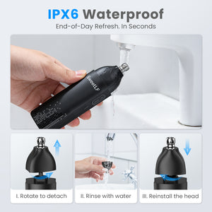 SweetLF Professional 7000 RPM Nose & Ear Hair Trimmer – Whoe Body Washable, USB-C Charging，Pocket-Sized (4.7×1.26inch), Stainless Steel Replaceable Blade