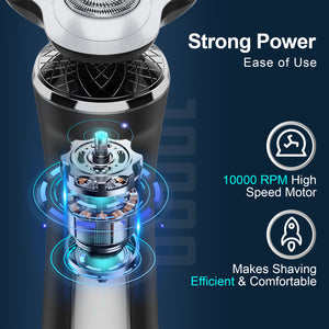 SweetLF 3-in-1 Men's Electric Wet and Dry Shaver with Precision Trimmer Beard Trimmer Shaver Type C Quick Charge and with LED Display