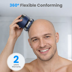 Head Shavers for Bald Men: 7D Floating Head Razor with Travel Case, IPX7 Waterproof Head Shaver Wet/Dry Shave, Magnetic Detachable Blades,Type-C Fast Charging, Father's Day Ideas
