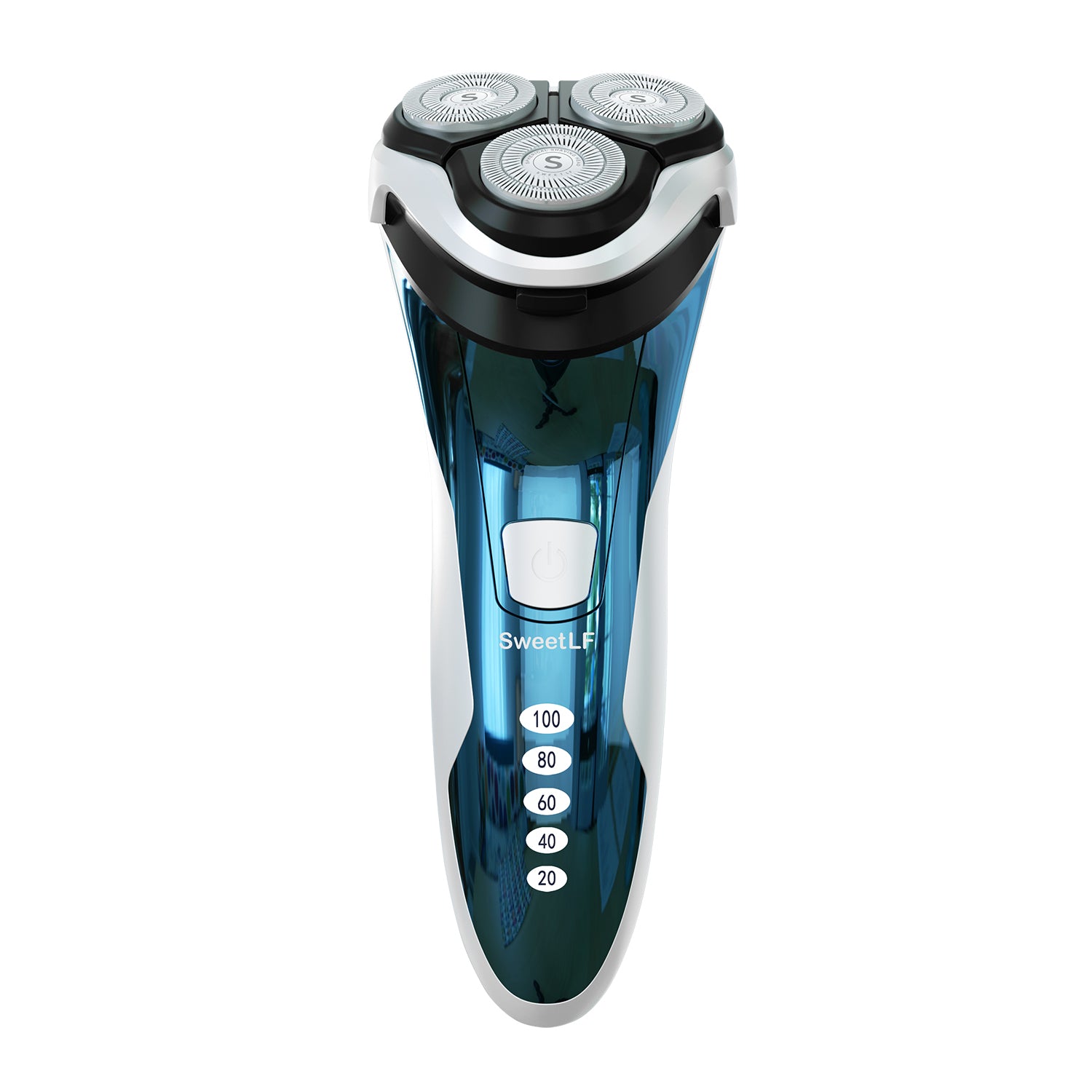 SweetLF Wet & Dry Waterproof Electric Shaver for men with Pop Up Trimmer Blue