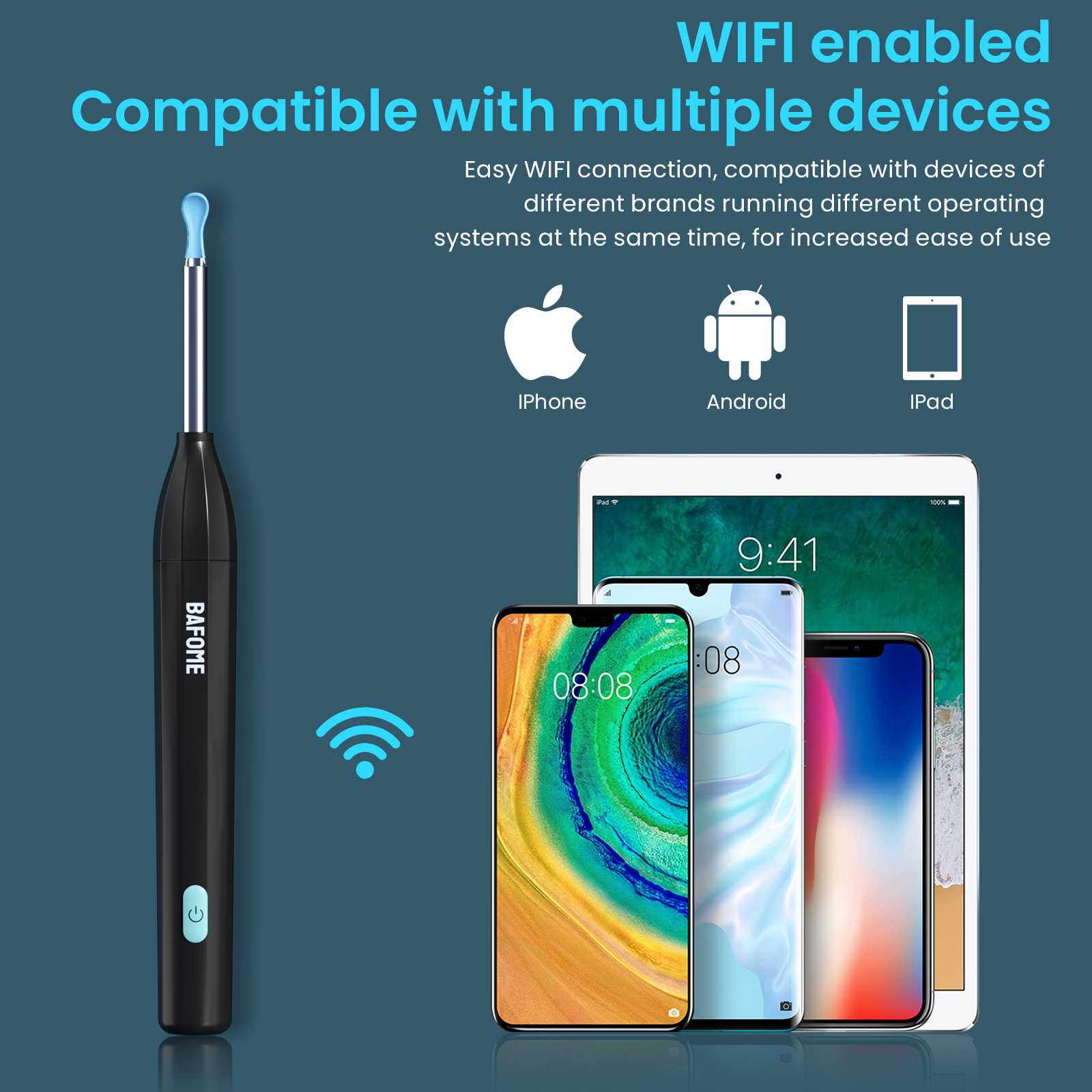 Ear Wax Removal Kit Wireless Ear Cleaner with 500W Camera 6 Led